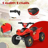 6V Kids Electric ATV 4 Wheels Ride-On Toy -Red