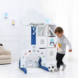 3-in-1 Kids Basketball Hoop Set with Balls-White