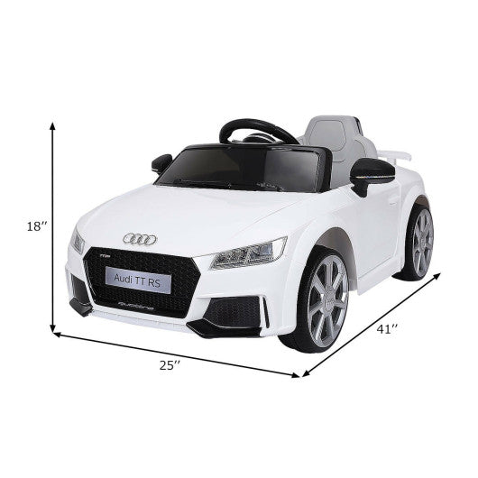 12V Audi TT RS Electric Remote Control MP3 Kids Riding Car-White