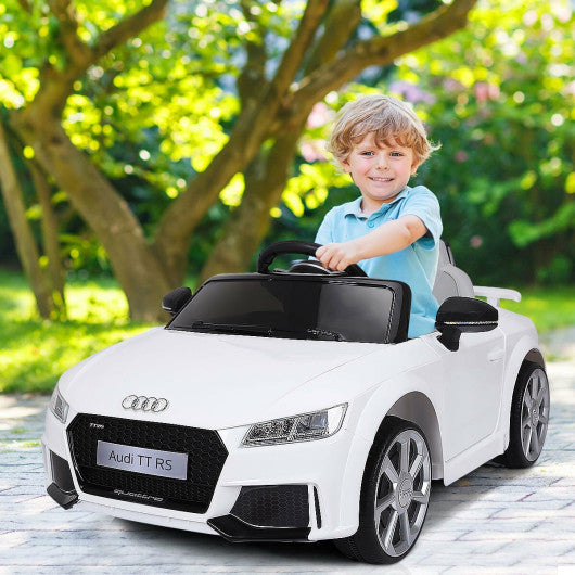 12V Audi TT RS Electric Remote Control MP3 Kids Riding Car-White