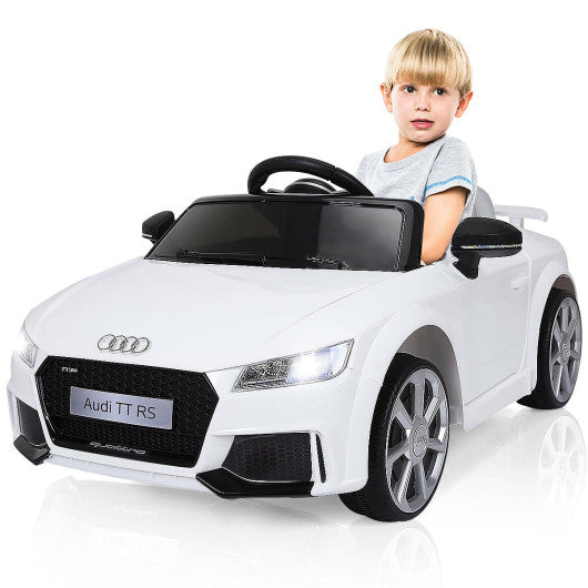 12V Audi TT RS Electric Remote Control MP3 Kids Riding Car-White