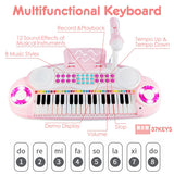 37-key Kids Electronic Piano Keyboard Playset-Pink