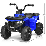 6V Battery Powered Kids Electric Ride on ATV-Blue