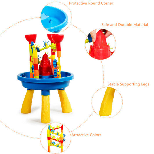 2-in-1 Sand and Water Table Activity Play Center