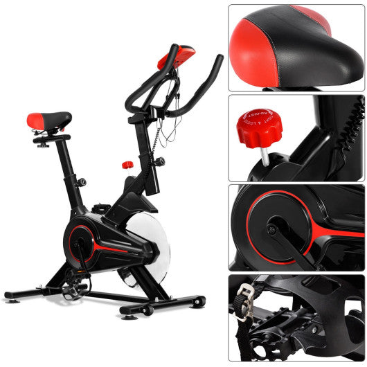 Stationary Indoor Sports Bicycle with Heart Rate Sensor and LCD Display