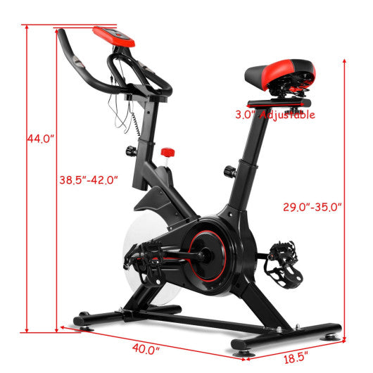 Stationary Indoor Sports Bicycle with Heart Rate Sensor and LCD Display