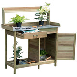 Outdoor Garden Wooden Work Station Potting Bench