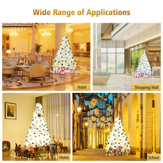 6' / 7.5' / 9' Hinged Artificial Christmas Tree with Metal Stand-7.5 ft