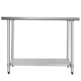 30 x 48 Inch Stainless Steel Table Commercial Kitchen Worktable